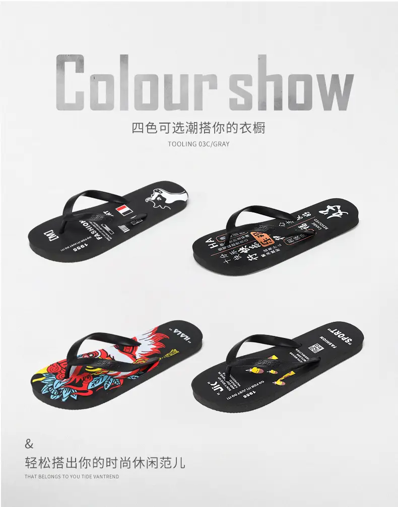 Wholesale Men's Clip Feet Home Flip Flops Summer New Style Outfit Trendy Non-Slip Soft Bottom Deodorant Slippers Beach Shoes — feature 3