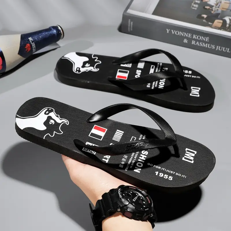 Wholesale Men's Clip Feet Home Flip Flops Summer New Style Outfit Trendy Non-Slip Soft Bottom Deodorant Slippers Beach Shoes - Image 2