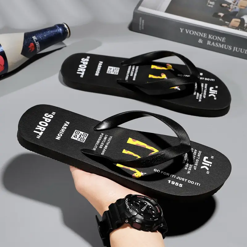 Wholesale Men's Clip Feet Home Flip Flops Summer New Style Outfit Trendy Non-Slip Soft Bottom Deodorant Slippers Beach Shoes - Image 3