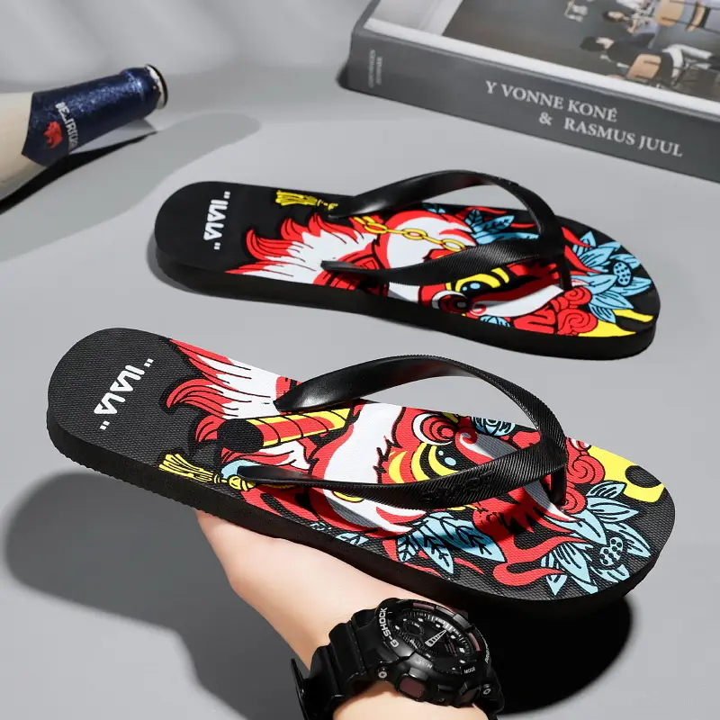 Wholesale Men's Clip Feet Home Flip Flops Summer New Style Outfit Trendy Non-Slip Soft Bottom Deodorant Slippers Beach Shoes - Image 4