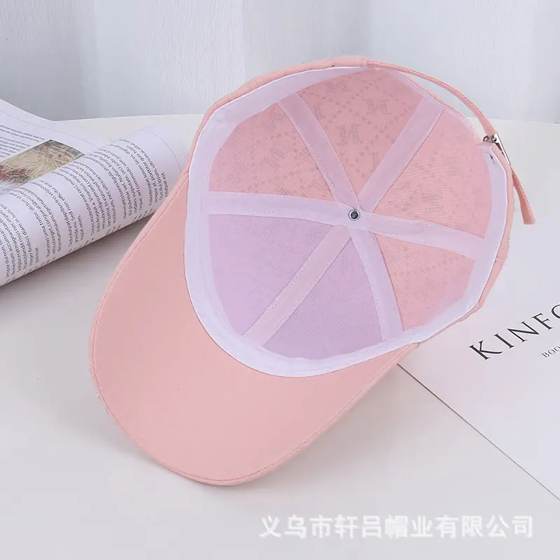 Pink Rhinestone Lettered Baseball Cap for Women - Image 8
