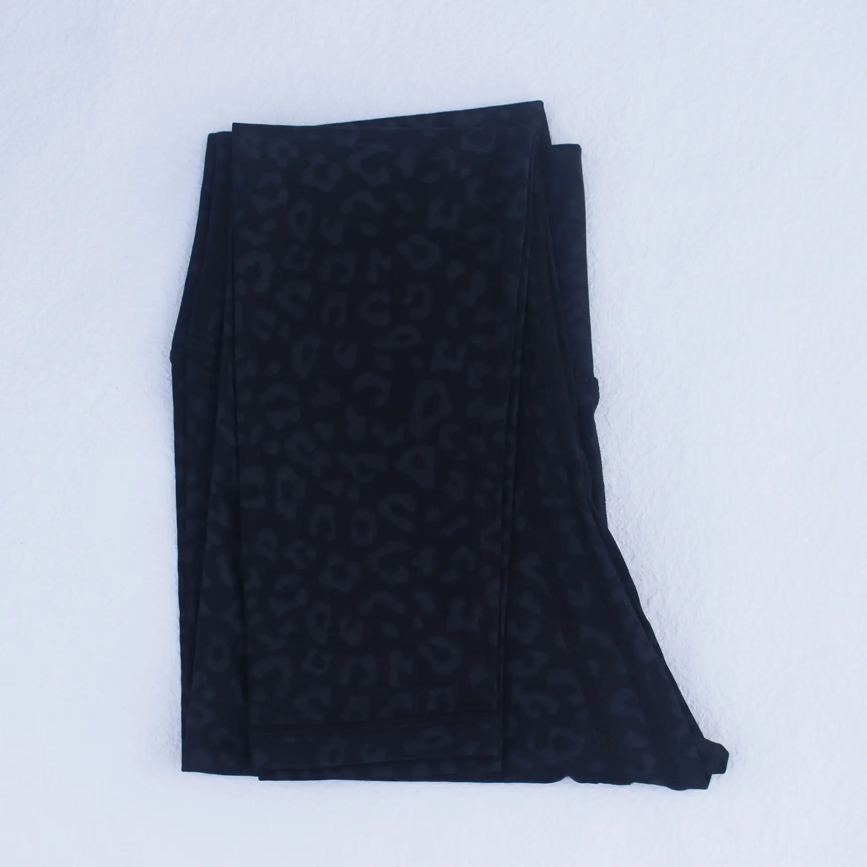 Women Navy High Waist Yoga Leggings Cropped Fit