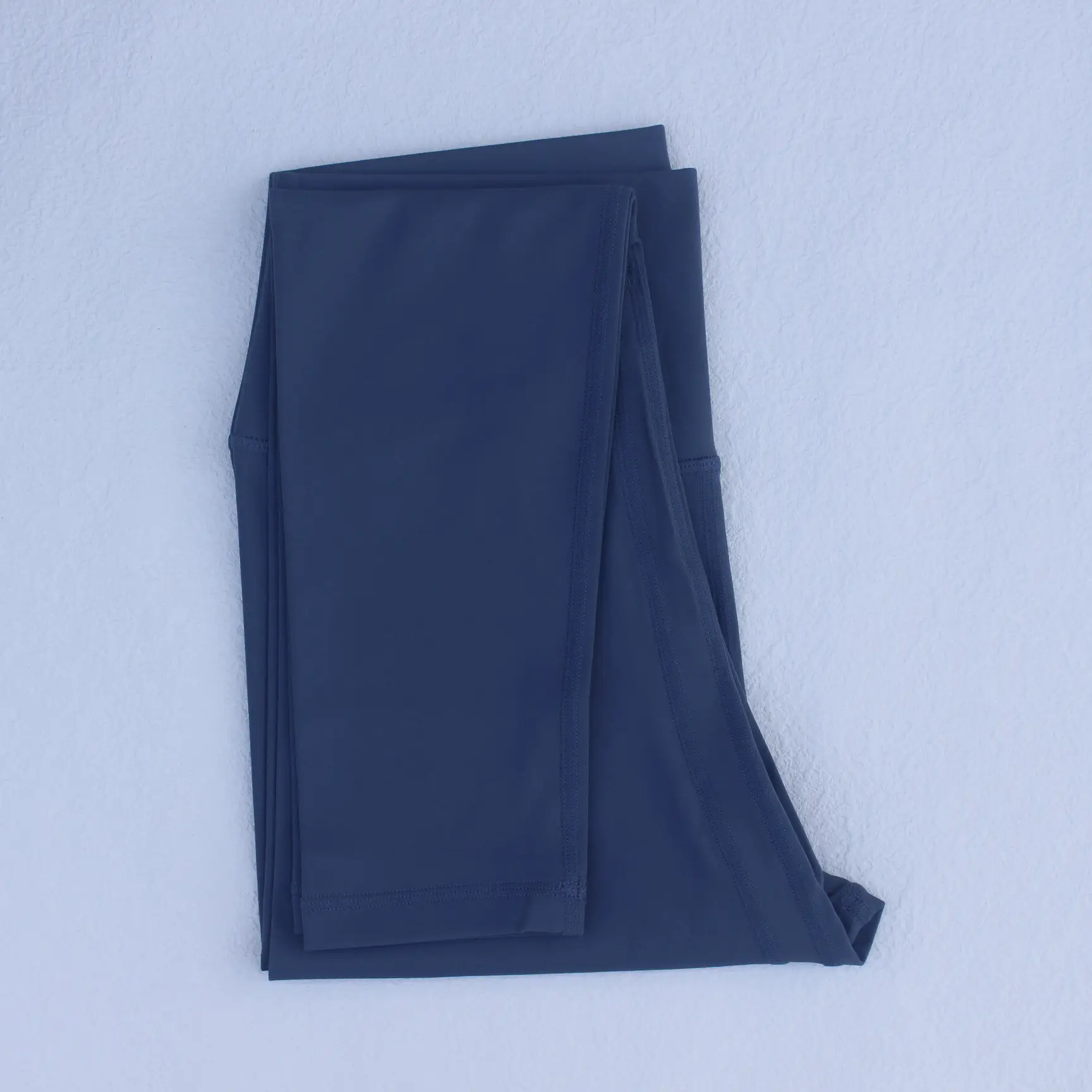 Women Navy High Waist Yoga Leggings Cropped Fit