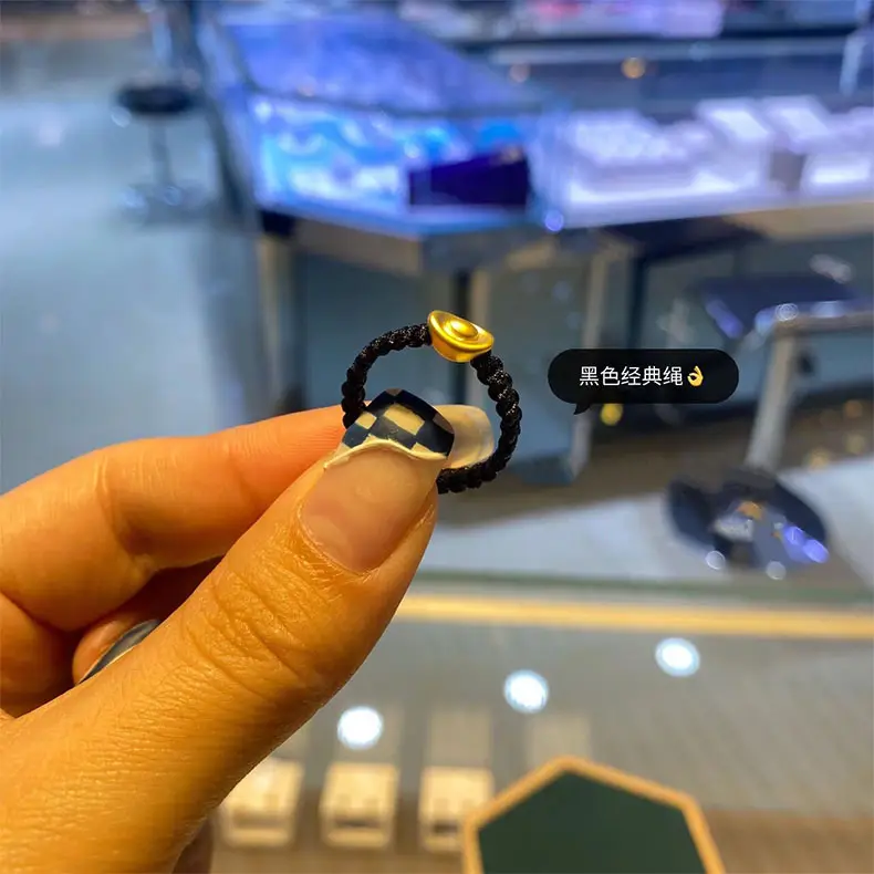 Wholesale Gold Rose Braided Ring Women Pure Gold 999 Gold — feature 20