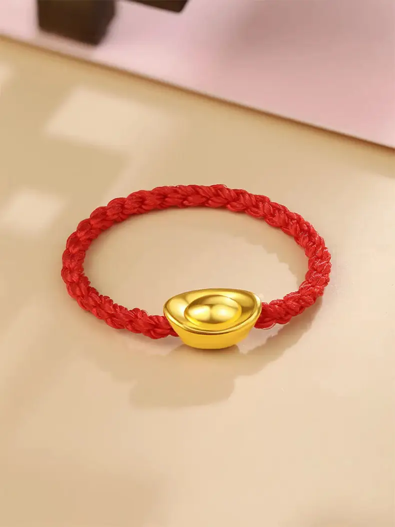 Wholesale Gold Rose Braided Ring Women Pure Gold 999 Gold — feature 21