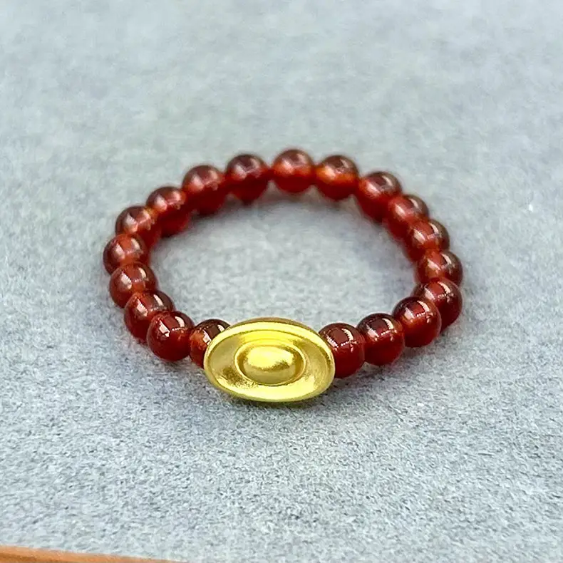Wholesale Gold Rose Braided Ring Women Pure Gold 999 Gold — feature 24