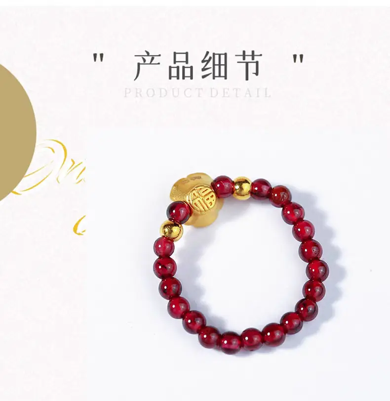Wholesale Gold Rose Braided Ring Women Pure Gold 999 Gold — feature 8