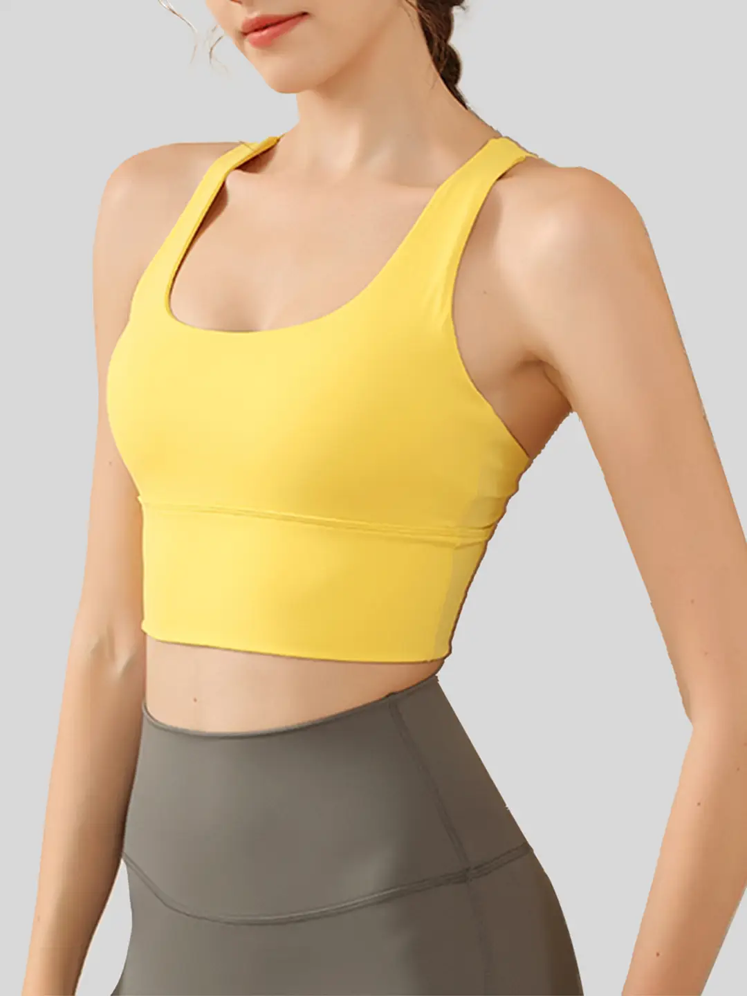 Sports underwear women's shock-proof high-strength nude back running bra fitness vest yoga clothes top outer wear