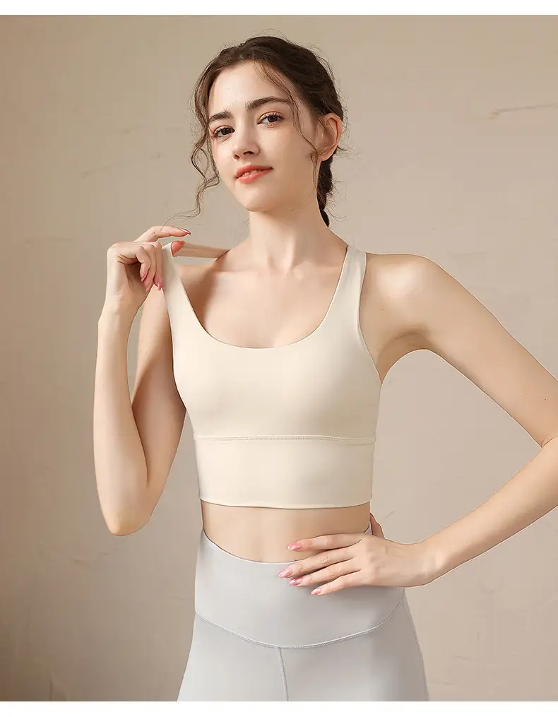 Sports underwear women's shock-proof high-strength nude back running bra fitness vest yoga clothes top outer wear — feature 22