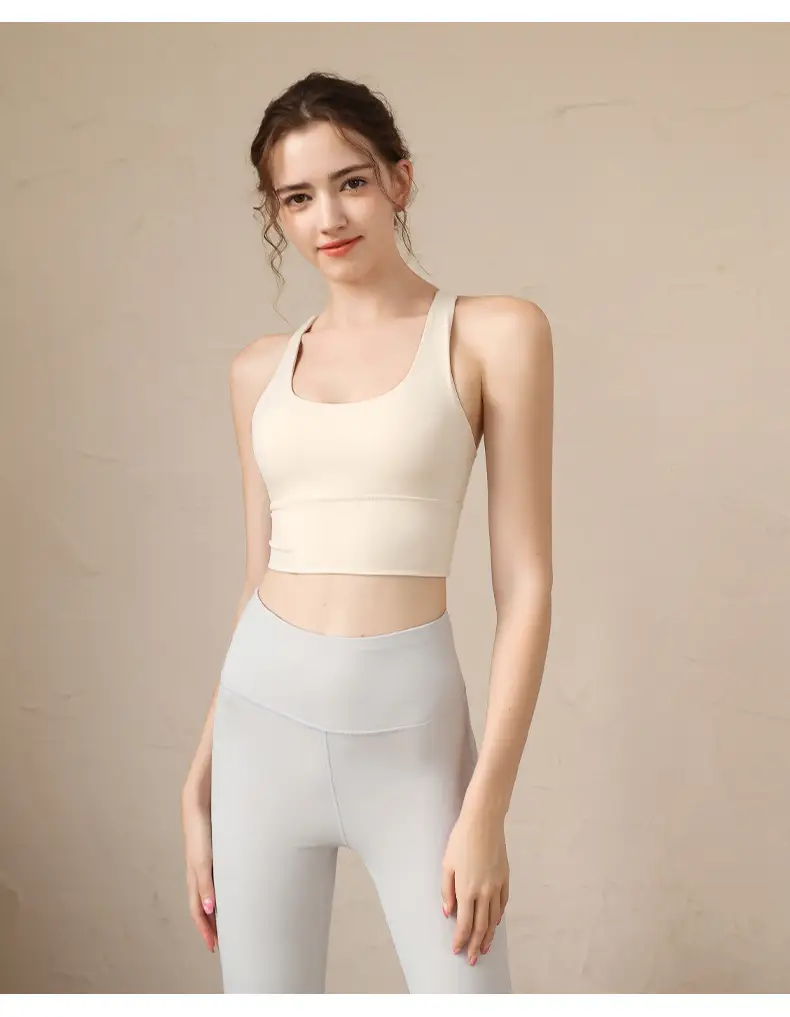 Sports underwear women's shock-proof high-strength nude back running bra fitness vest yoga clothes top outer wear — feature 26