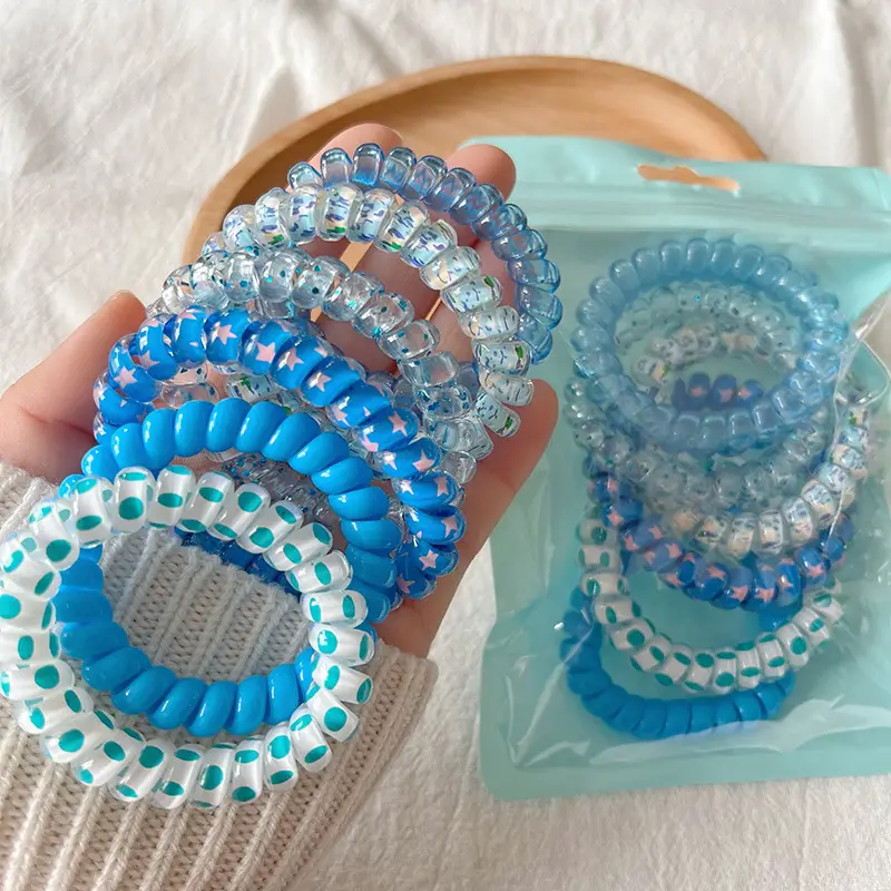 Turquoise Beaded Hair Bands for Women High Elastic - Image 2