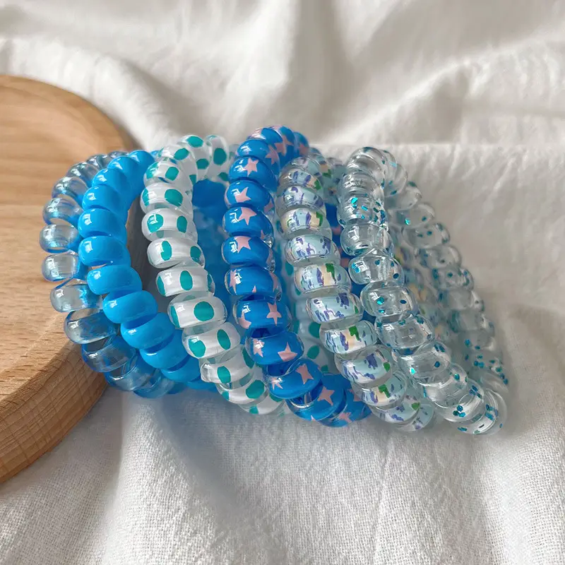 Turquoise Beaded Hair Bands for Women High Elastic — feature 3