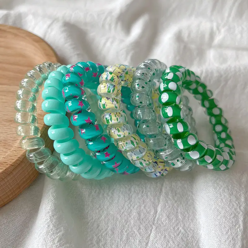 Turquoise Beaded Hair Bands for Women High Elastic — feature 5