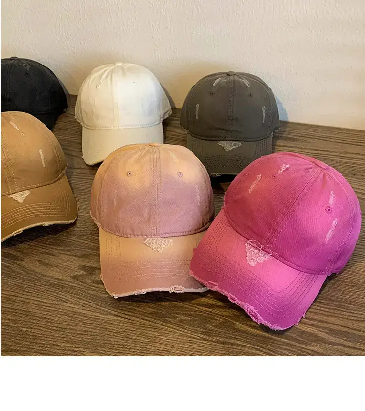 Korean Style Ripped Baseball Cap for Women — feature 13