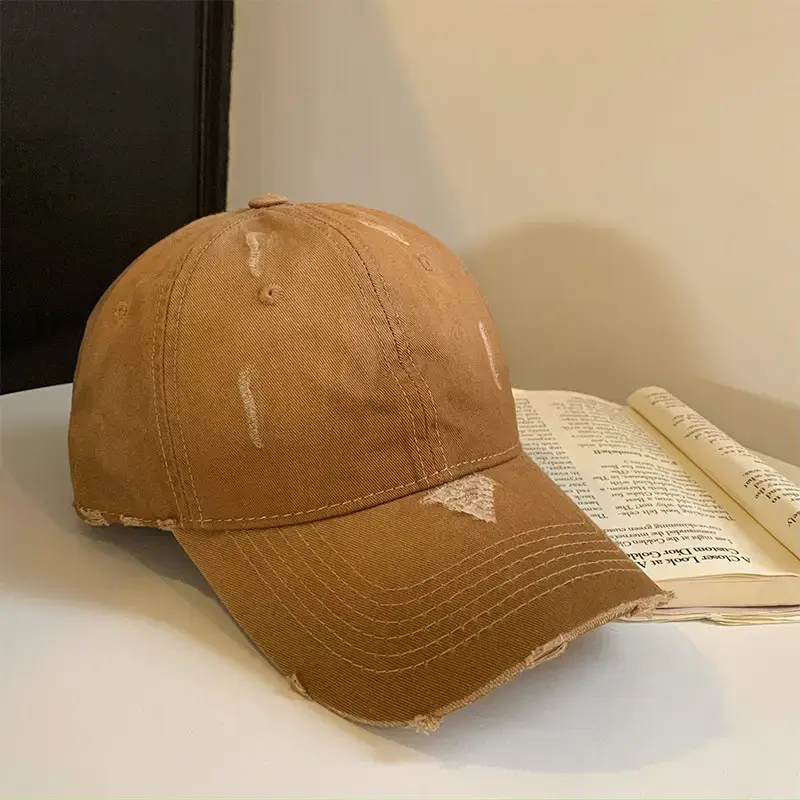 Korean Style Ripped Baseball Cap for Women - Image 2