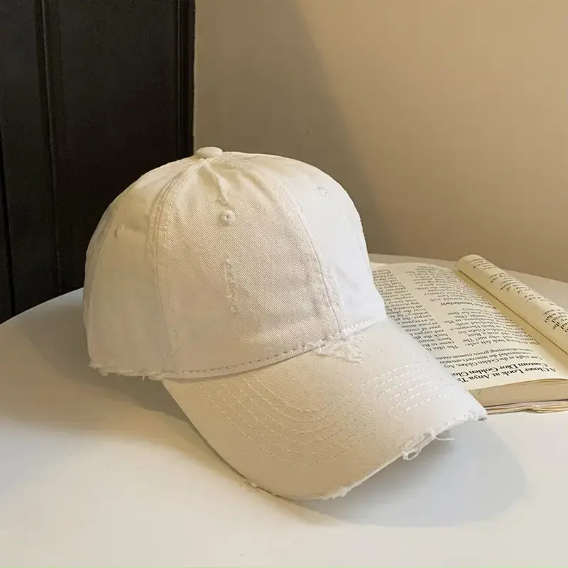 Korean Style Ripped Baseball Cap for Women - Image 6
