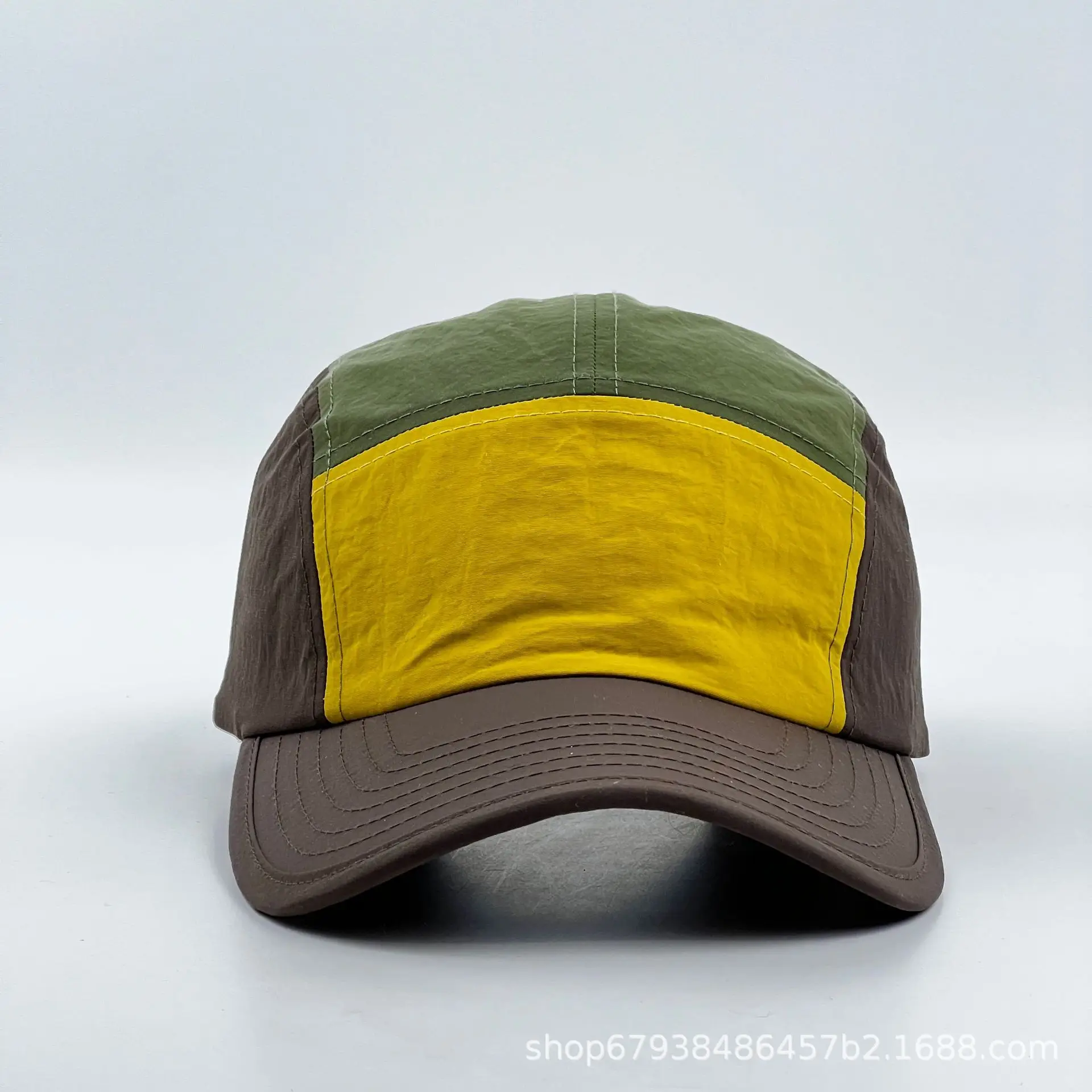 Women's Green Beige Baseball Cap Summer Sun Hat - Image 3