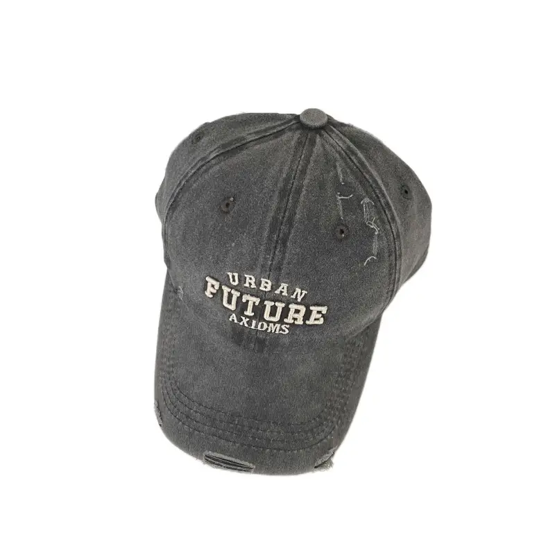 Urban Future Wash Denim Cap Wide Brim Beige - Image 11