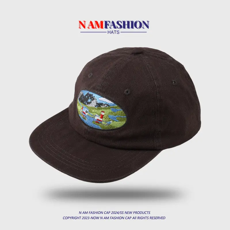 Pink Korean Style Peaked Cap with Sun View Embroidery — feature 11