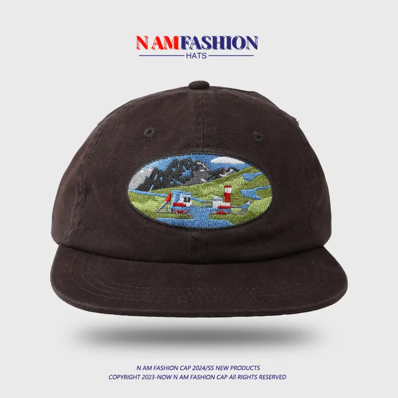 Pink Korean Style Peaked Cap with Sun View Embroidery — feature 5