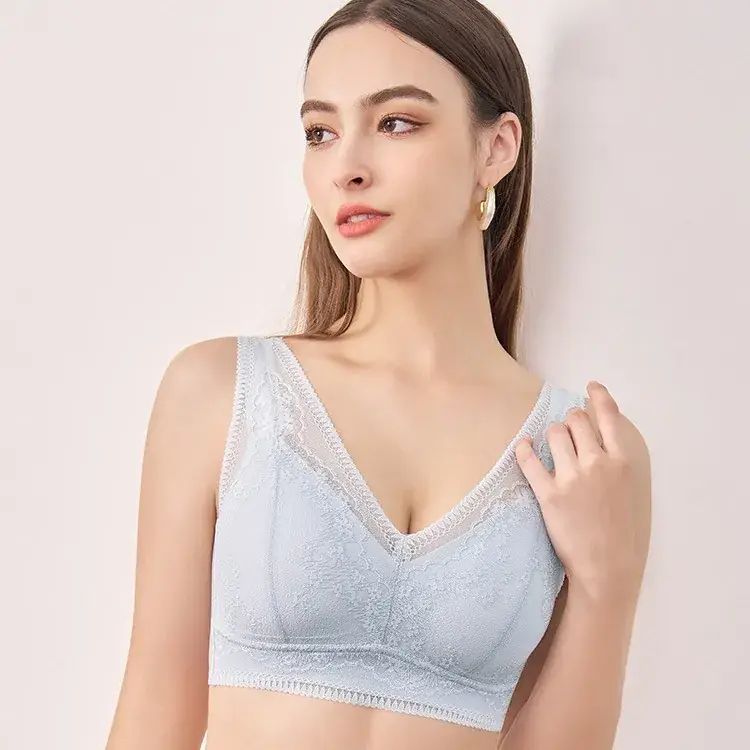 986 Original French Lace Push Up Bra Women's Anti-Sagging Breathable - Image 8