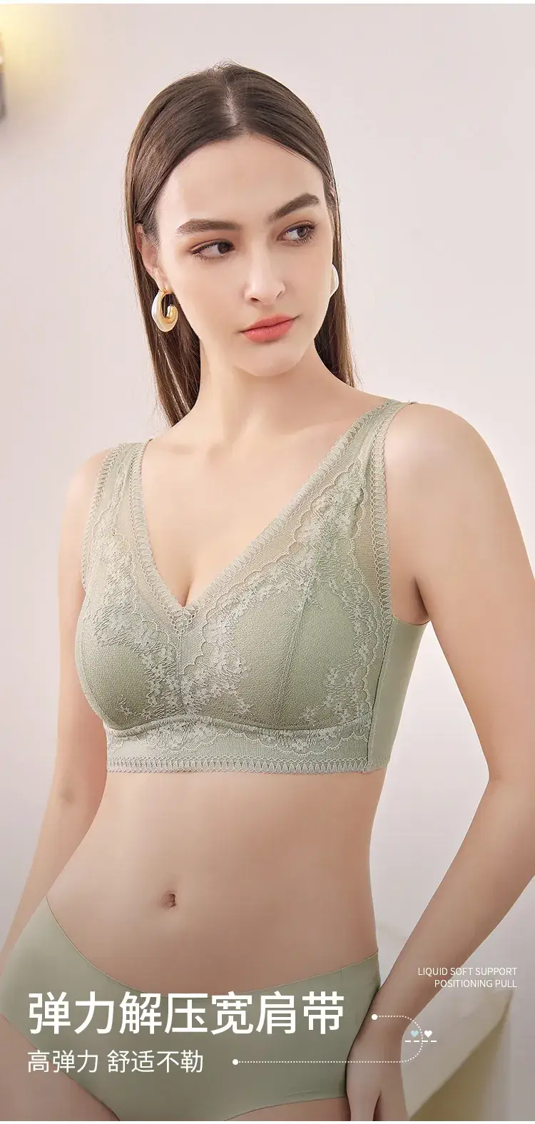 986 Original French Lace Push Up Bra Women's Anti-Sagging Breathable — feature 3