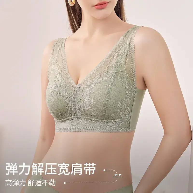 986 Original French Lace Push Up Bra Women's Anti-Sagging Breathable - Image 3