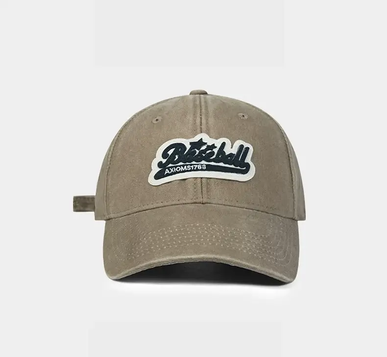 American-style Washed Cotton Cap Maroon Summer — feature 7