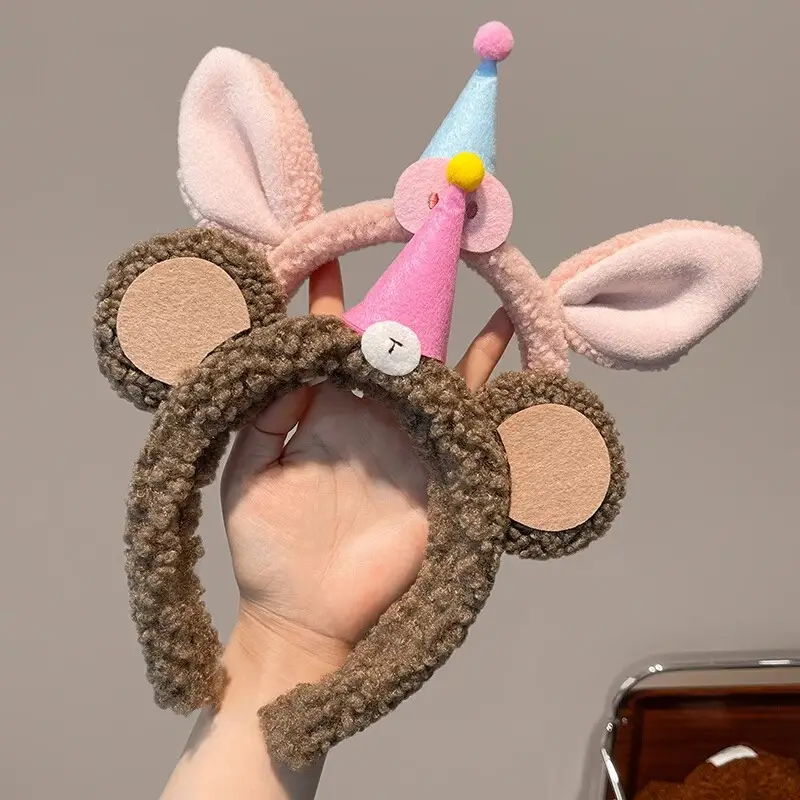 Cute Unicorn Hair Band with Cone Toy for Girls