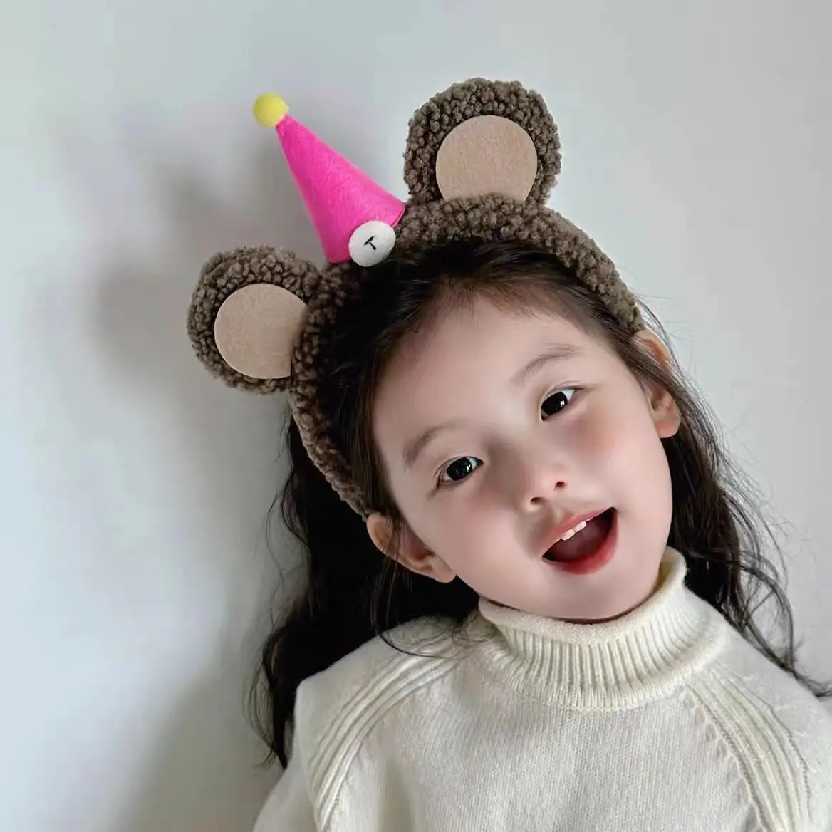 Cute Unicorn Hair Band with Cone Toy for Girls