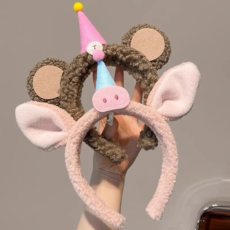 Cute Unicorn Hair Band with Cone Toy for Girls