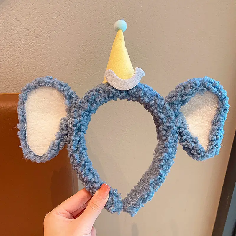 Cute Unicorn Hair Band with Cone Toy for Girls