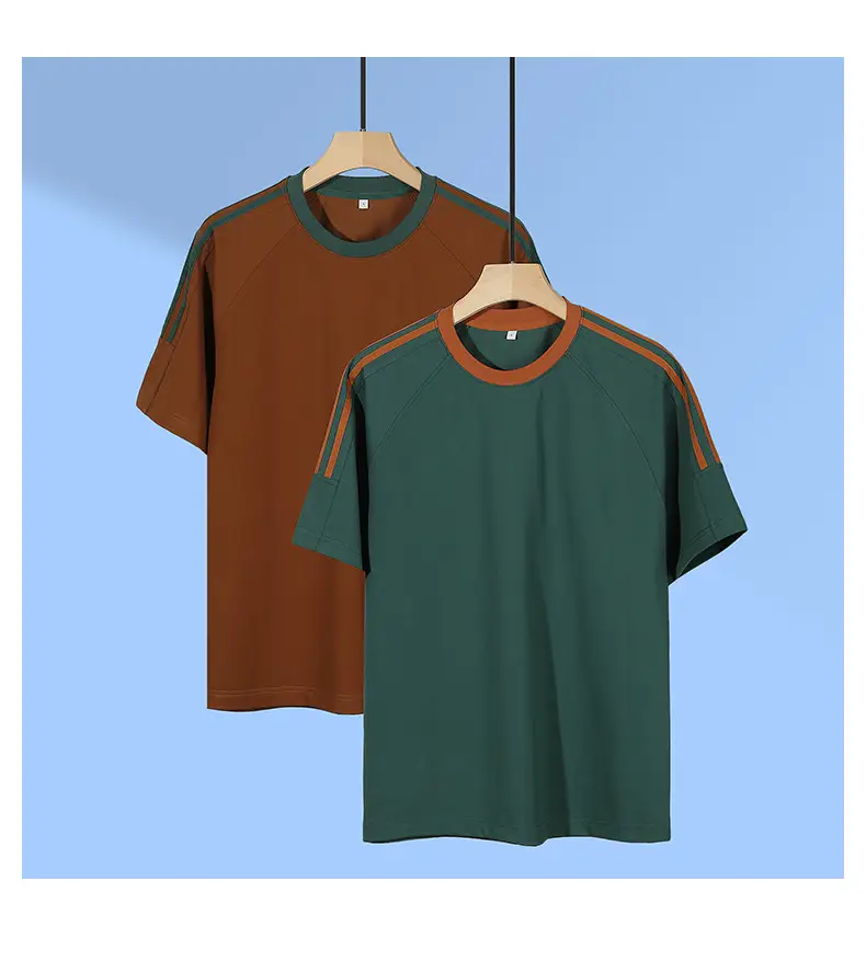 Dengjue Men's T-Shirt Brown White Green Black — feature 11