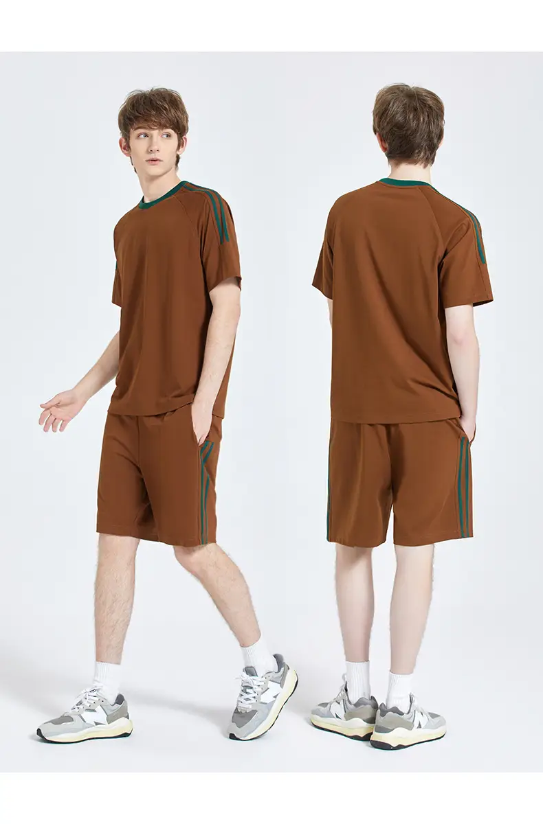 Dengjue Men's T-Shirt Brown White Green Black — feature 18