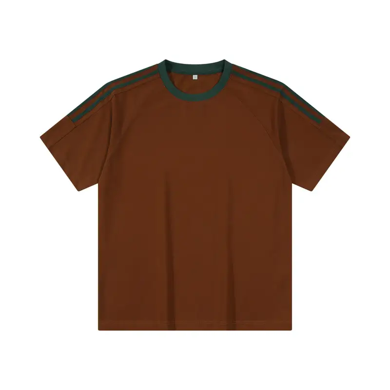 Dengjue Men's T-Shirt Brown White Green Black - Image 3