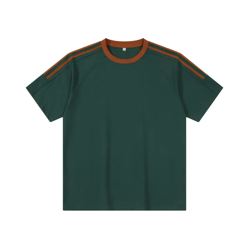 Dengjue Men's T-Shirt Brown White Green Black - Image 4