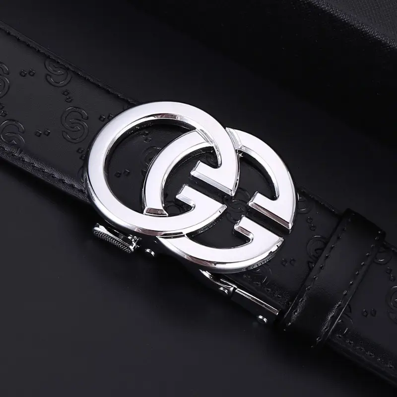 Silver buckle black belt
