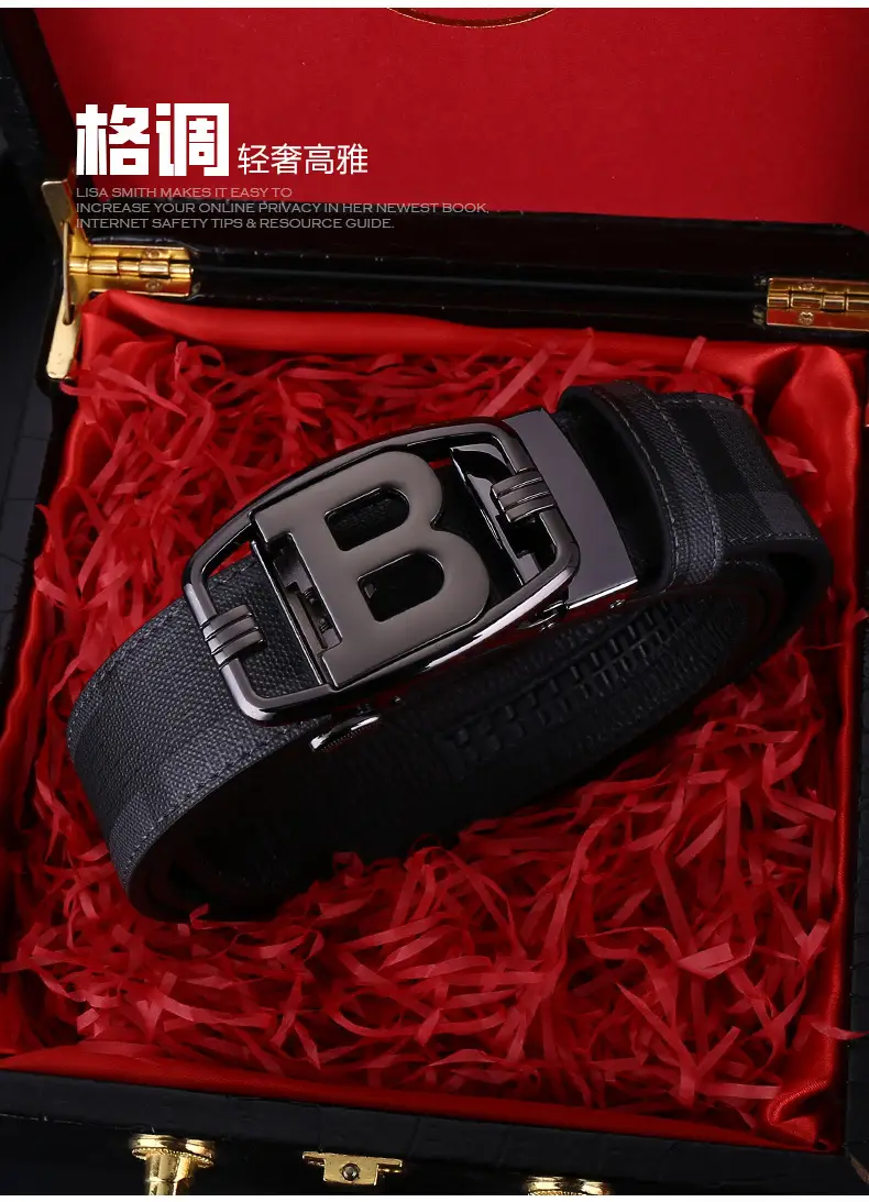 Men's Brown Checkered Belt with Diamond Detail — feature 6