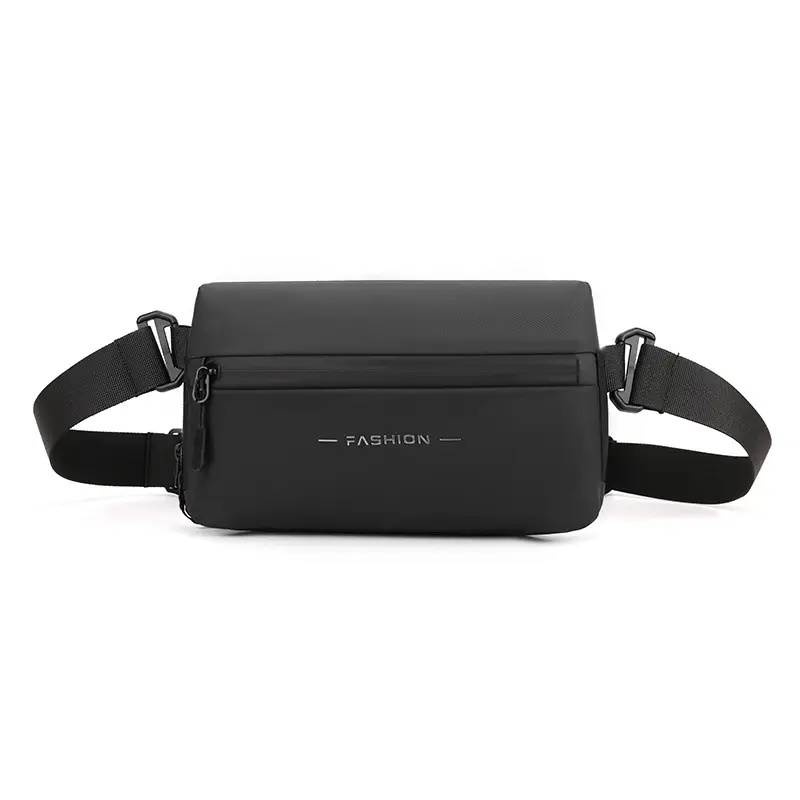 Men's Black Waterproof Crossbody Chest Bag - Image 9