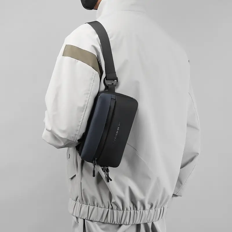 Men's Black Waterproof Crossbody Chest Bag — feature 35