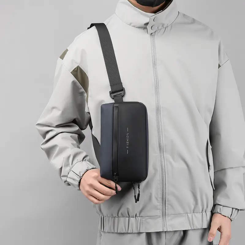 Men's Black Waterproof Crossbody Chest Bag — feature 36
