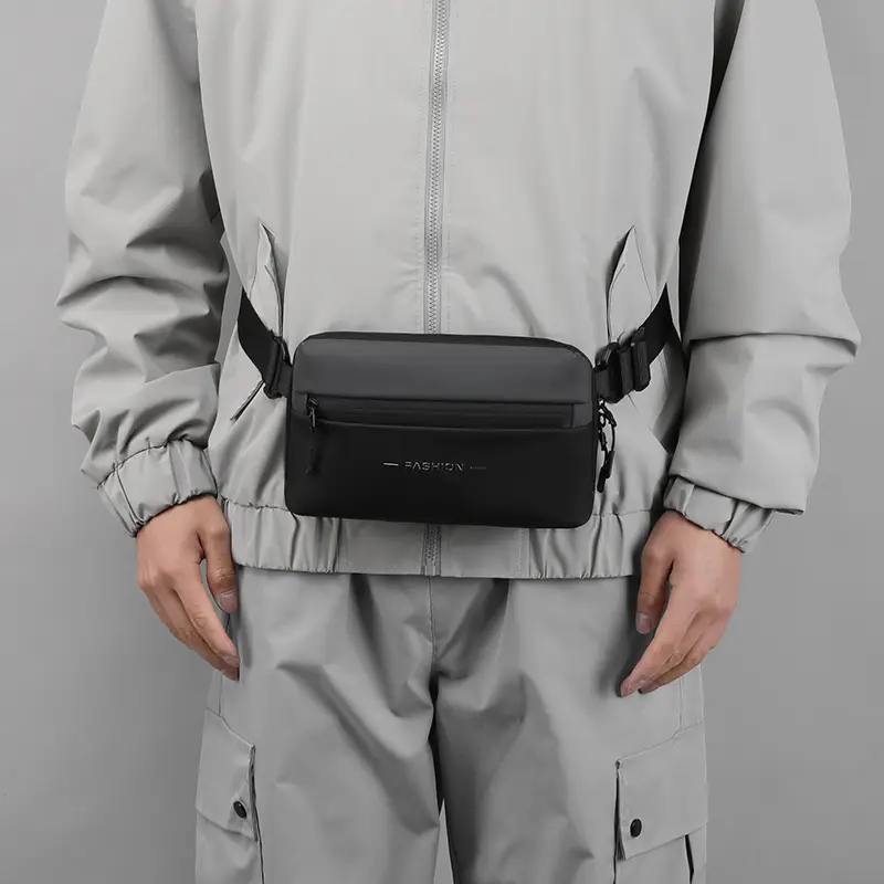 Men's Black Waterproof Crossbody Chest Bag — feature 37