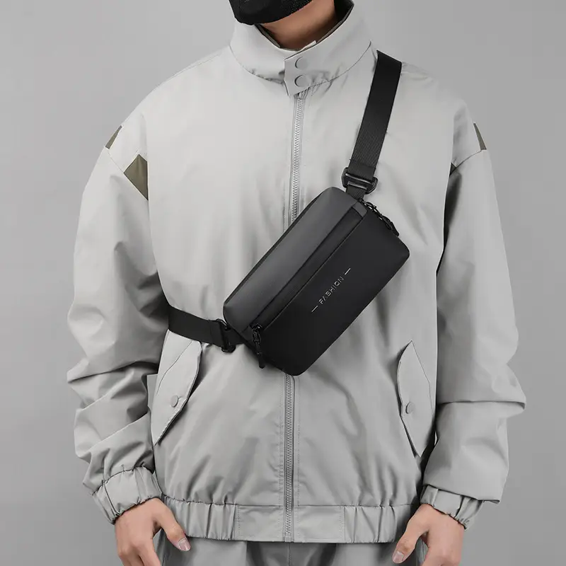 Men's Black Waterproof Crossbody Chest Bag — feature 38