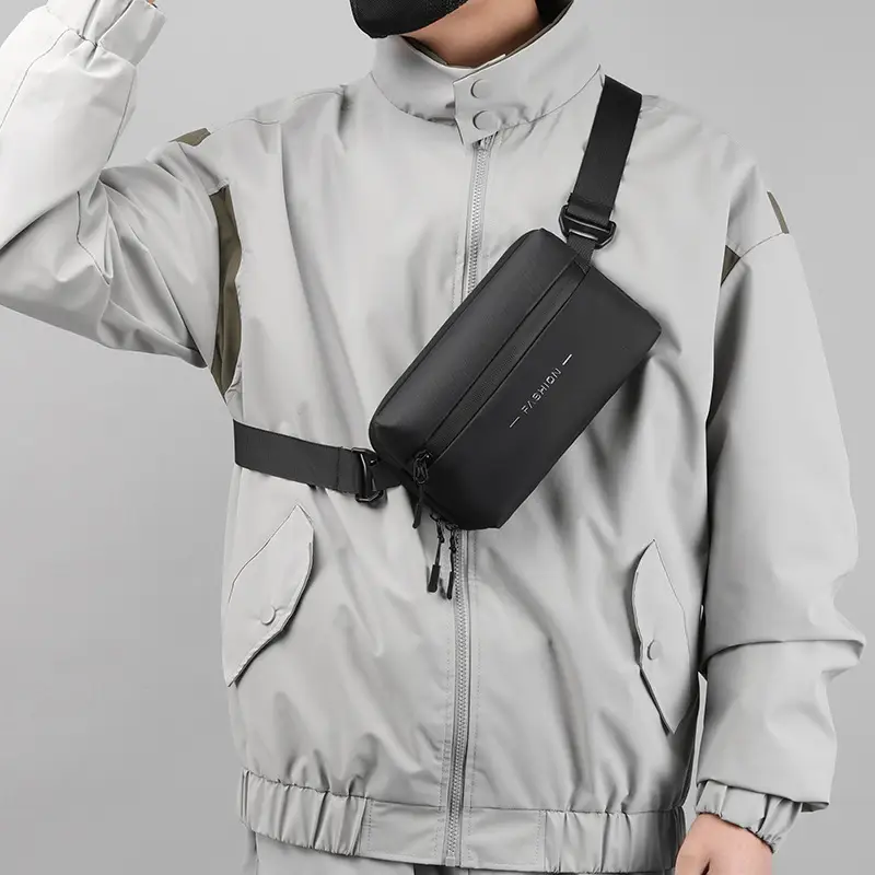 Men's Black Waterproof Crossbody Chest Bag — feature 39