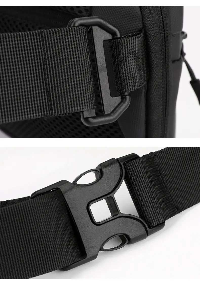 Men's Black Waterproof Crossbody Chest Bag — feature 49