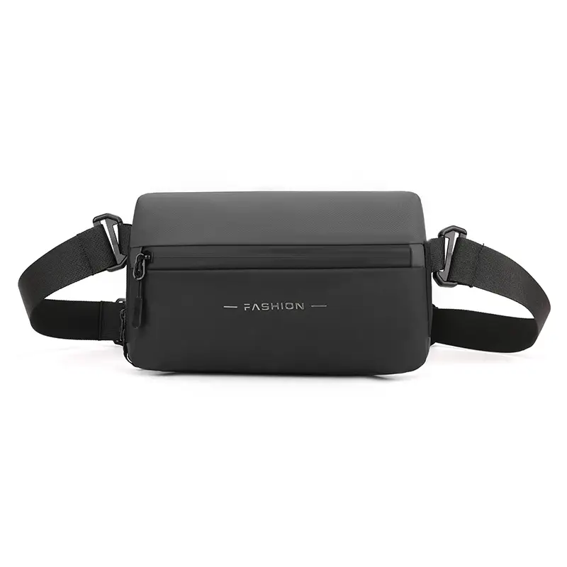 Men's Black Waterproof Crossbody Chest Bag - Image 2