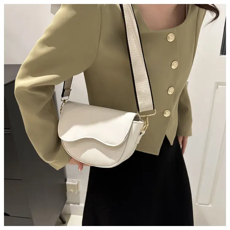 Women's Korean Style Saddle Bag with Wide Strap — feature 24
