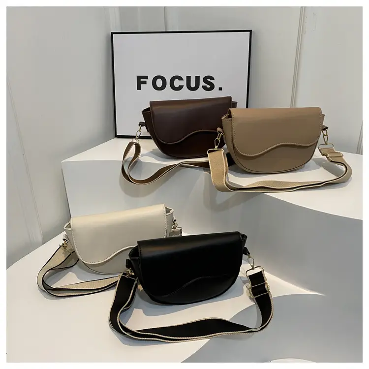 Women's Korean Style Saddle Bag with Wide Strap — feature 25