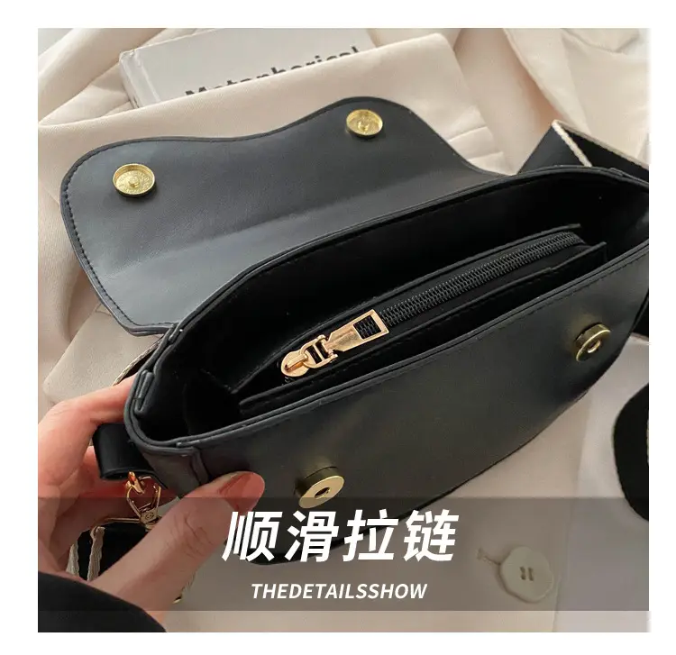 Women's Korean Style Saddle Bag with Wide Strap — feature 6
