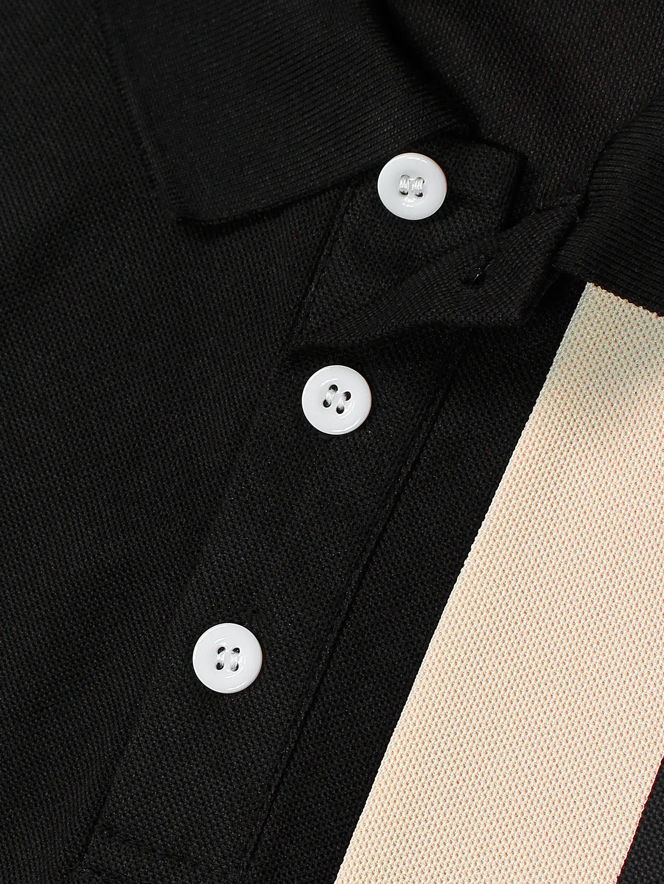 Men Long Sleeve Polo Shirt Blue Black Striped 2024 — feature 11